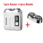 Mini Electric Smart Shaver Household Car Shaver Digital Display Dual Blade Rechargeable Shaver Powerful Beard Trimmer Tool - flohmarkt-deutschland.shop