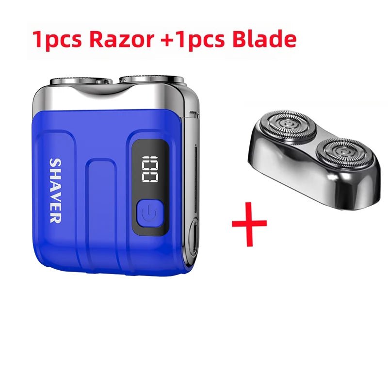 Mini Electric Smart Shaver Household Car Shaver Digital Display Dual Blade Rechargeable Shaver Powerful Beard Trimmer Tool - flohmarkt-deutschland.shop