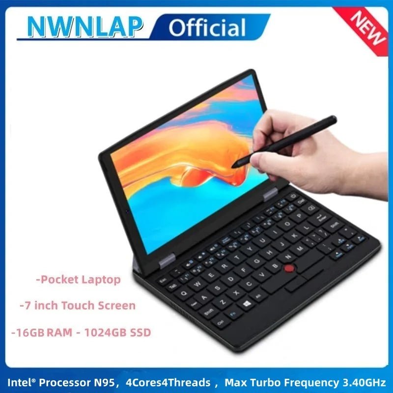 Mini Laptop 7 Zoll Touchscreen 16GB RAM 1TB SSD Windows 11 - flohmarkt-deutschland.shop