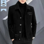 Mode Einfarbig Wolle Mantel männer Casual Plus Baumwolle Verdickt Warme Hochwertige Große größe Jacke - flohmarkt-deutschland.shop