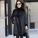 Mode frauen Herbst Und Winter Neue Leder Jacke Pelz Integrierte Mode Verdickt Winter Medium Und Lange frauen Mantel XQ34 - flohmarkt-deutschland.shop