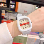 Mode Frauen Uhren Silikon Armband Sport Frauen Quarzuhr Wasserdicht Großen Platz Damen Armbanduhr Geschenke Reloj Hombre - flohmarkt-deutschland.shop