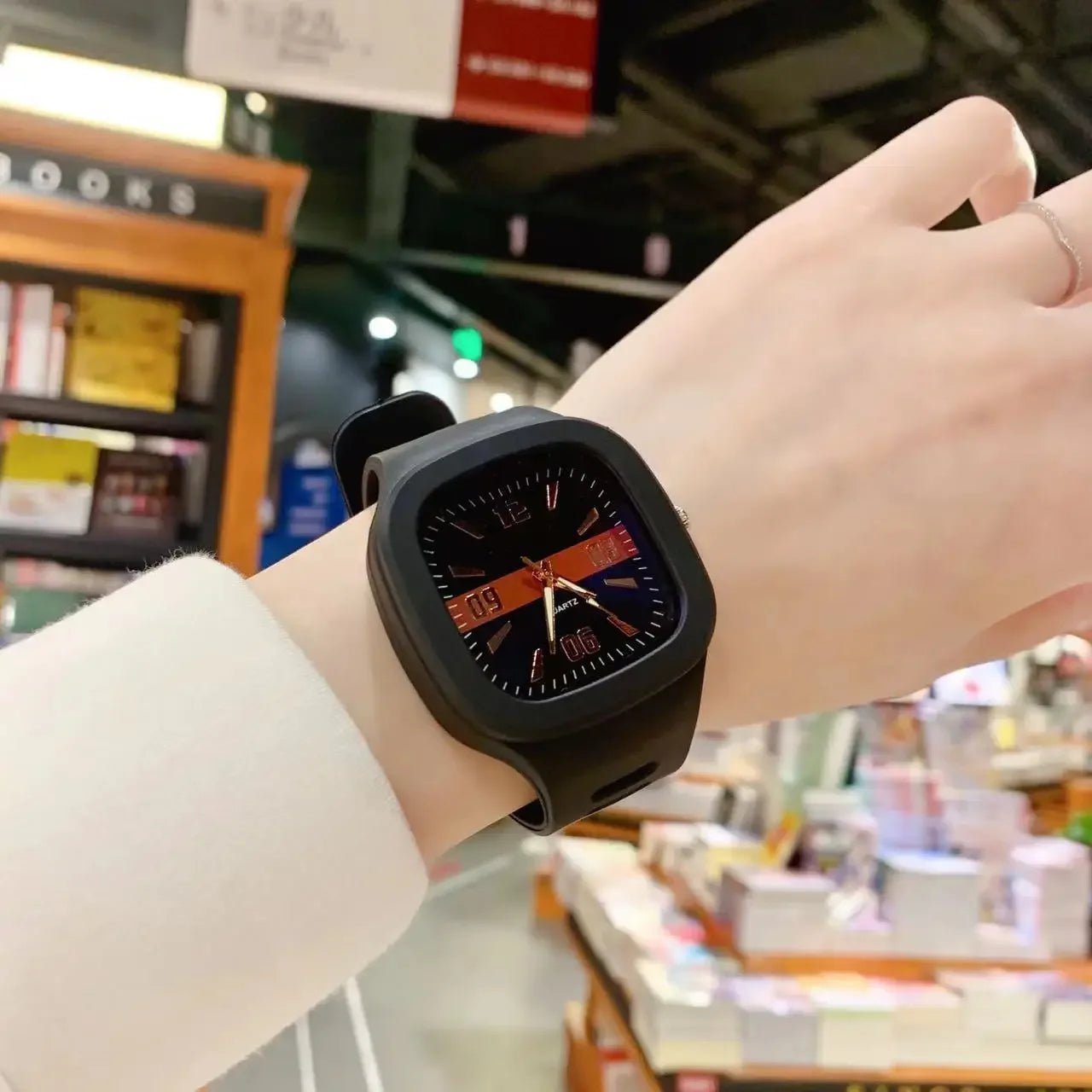 Mode Frauen Uhren Silikon Armband Sport Frauen Quarzuhr Wasserdicht Großen Platz Damen Armbanduhr Geschenke Reloj Hombre - flohmarkt-deutschland.shop
