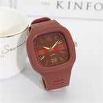 Mode Frauen Uhren Silikon Armband Sport Frauen Quarzuhr Wasserdicht Großen Platz Damen Armbanduhr Geschenke Reloj Hombre - flohmarkt-deutschland.shop