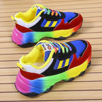 Mode Regenbogen Sport Schuhe Frauen Trainer Schuhe Plattform Atmungs Turnschuhe Frauen Jogging Schuhe Chaussure Femme Sport - flohmarkt-deutschland.shop