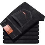 modische High-End-Jeans für Herren in Blau und Schwarz mit geradem Bein, neue Stretch-Jeans, schmale Passform, bequeme Business-Markenjeans für Herren - flohmarkt-deutschland.shop