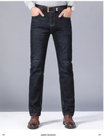 modische High-End-Jeans für Herren in Blau und Schwarz mit geradem Bein, neue Stretch-Jeans, schmale Passform, bequeme Business-Markenjeans für Herren - flohmarkt-deutschland.shop