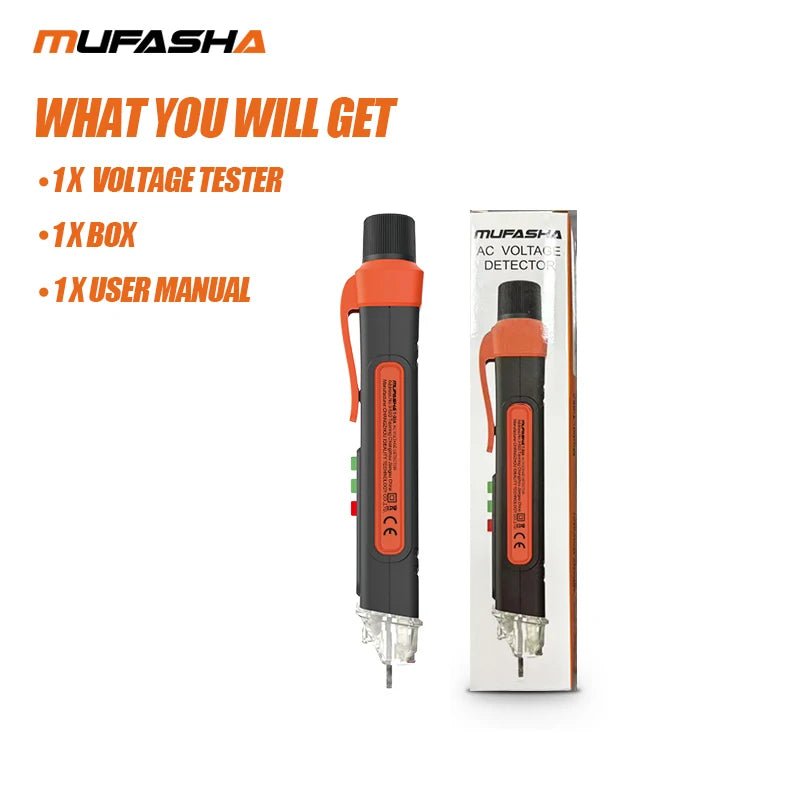 MUFASHA Non-Contact Voltage Detector Electrical Pen AC Voltage Tester Smart Breakpoint Finder 12-1000V - flohmarkt-deutschland.shop