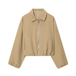 MUJER 2025, Damen-Bomberjacke, gepuffte Varsity-Jacken mit Reißverschluss für Damen, abgeschnittene Halbsaison-Jacke für Damen, Mäntel, neue Oberbekleidung - flohmarkt-deutschland.shop