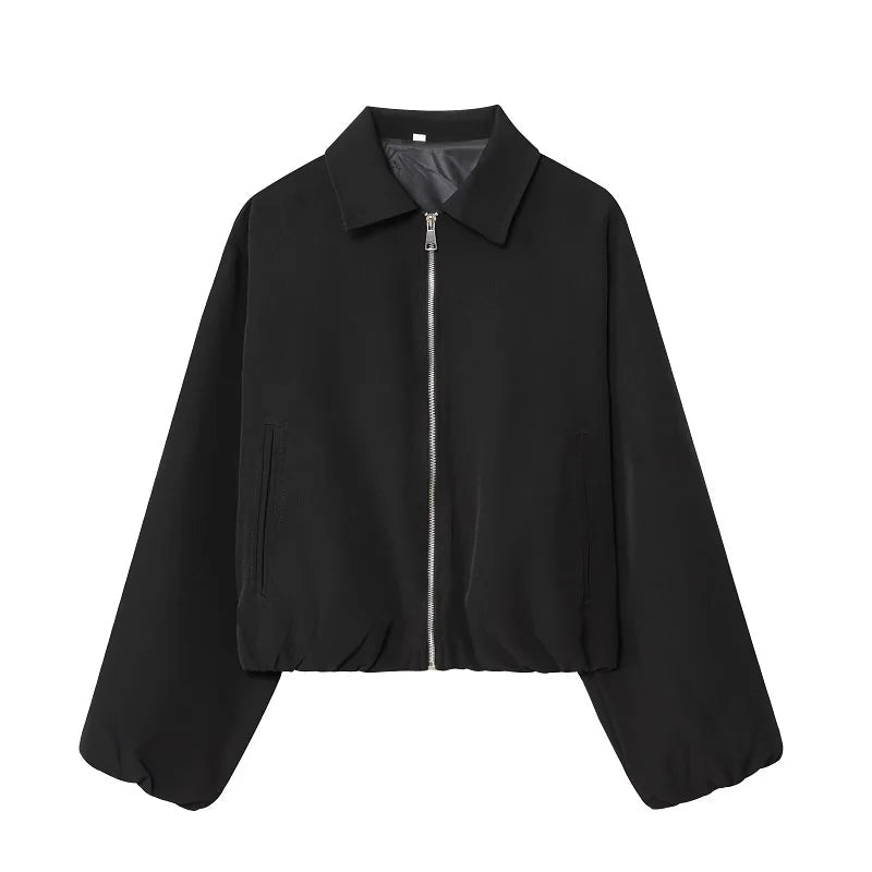 MUJER 2025, Damen-Bomberjacke, gepuffte Varsity-Jacken mit Reißverschluss für Damen, abgeschnittene Halbsaison-Jacke für Damen, Mäntel, neue Oberbekleidung - flohmarkt-deutschland.shop
