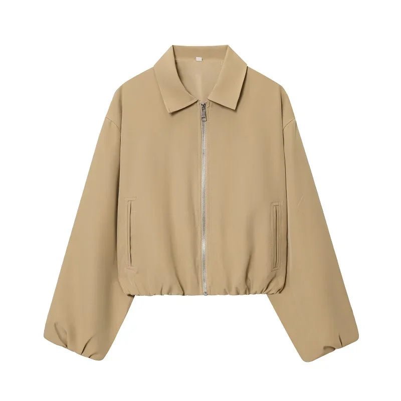 MUJER 2025, Damen-Bomberjacke, gepuffte Varsity-Jacken mit Reißverschluss für Damen, abgeschnittene Halbsaison-Jacke für Damen, Mäntel, neue Oberbekleidung - flohmarkt-deutschland.shop