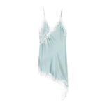 MUJER Lace Slip Mini Dress Women Satin Backless Summer Dress Woman Asymmetric Party Women's Dress Sexy Beach Dresses for Women - flohmarkt-deutschland.shop