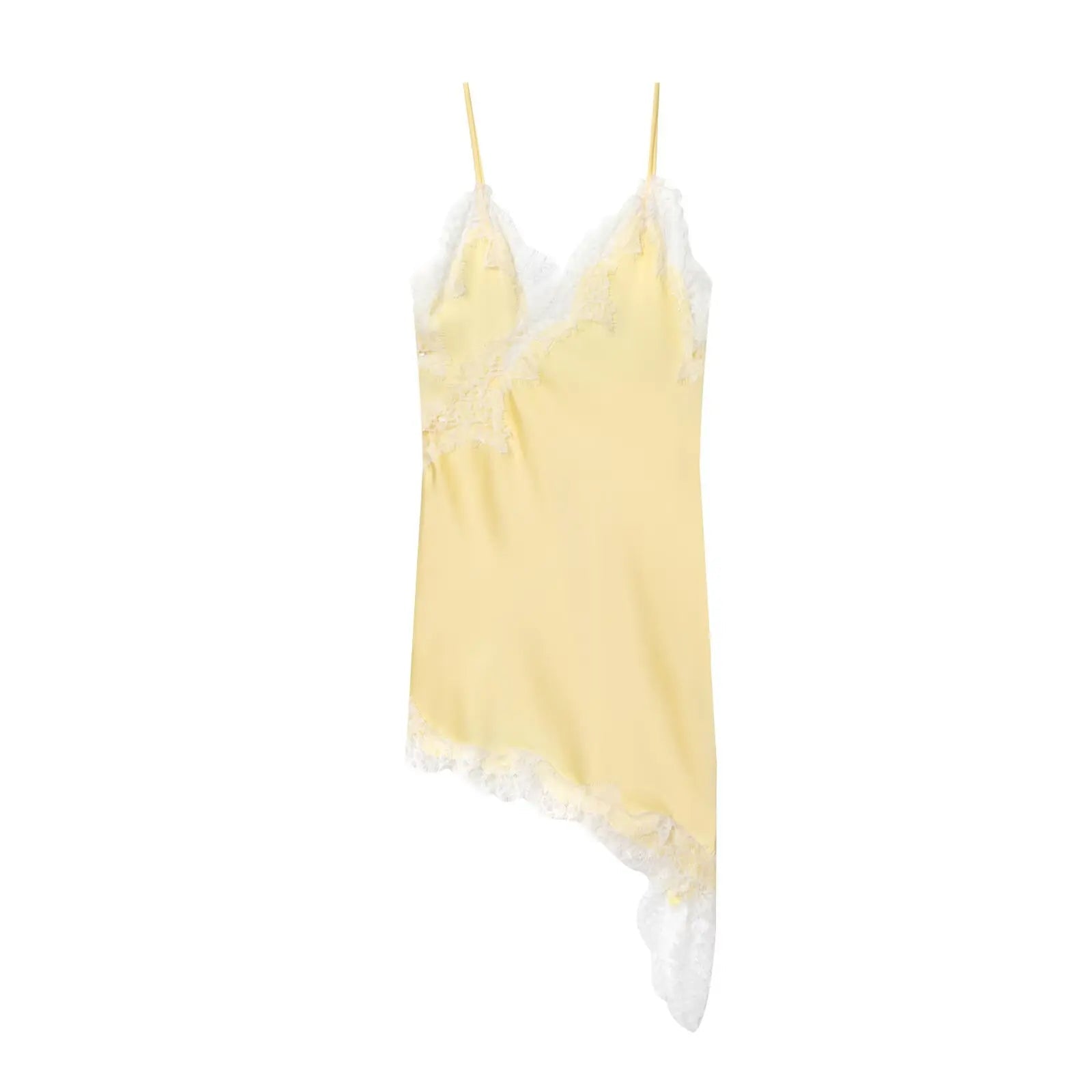 MUJER Lace Slip Mini Dress Women Satin Backless Summer Dress Woman Asymmetric Party Women's Dress Sexy Beach Dresses for Women - flohmarkt-deutschland.shop