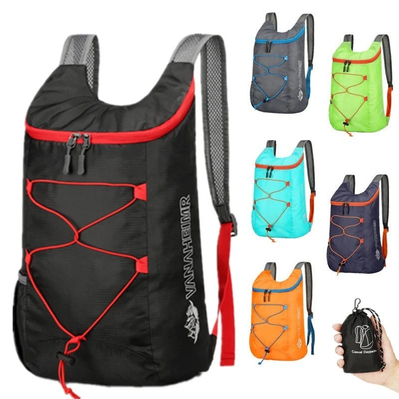 Multifunctional Outdoor Folding Backpack High Density Lightweight Waterproof Nylon Fabric Sports Bag for Camping Hiking Travel - flohmarkt-deutschland.shop