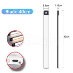Nachtlicht LED-Schrankleuchte, USB wiederaufladbar, Bewegungsmelder-Licht, geeignet für Küche, Kleiderschrank, Schrankbeleuchtung, 30 cm/40 cm/50 cm - flohmarkt-deutschland.shop