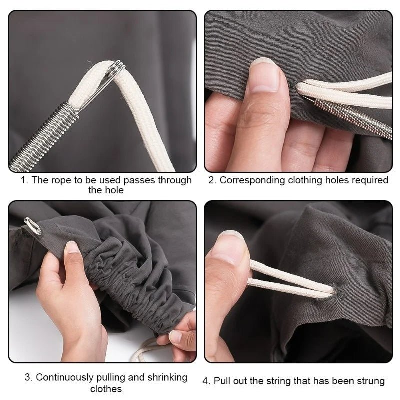 NähProfi Drahtseil Fädelwerkzeug - Biegbares Edelstahl Schnur Fädel Clip Für DIY Nähzubehör - flohmarkt-deutschland.shop