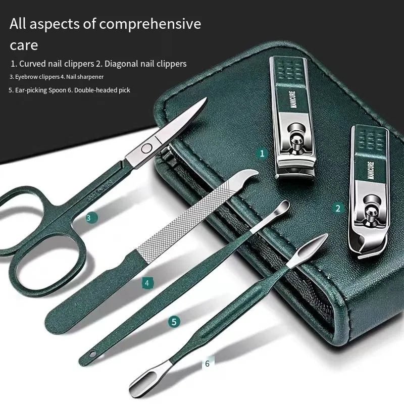 Nail Scissors Set Household High End Mens And Womens Special Nail Clippers Manicure Beauty Tools 6 Piece Portable Household - flohmarkt-deutschland.shop