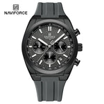 NAVIFORCE Herrenuhren, multifunktionaler Chronograph, Silikonarmband, leuchtende Zeiger, 3ATM wasserdicht, hochwertiges Original für Herren - flohmarkt-deutschland.shop