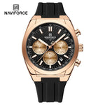 NAVIFORCE Herrenuhren, multifunktionaler Chronograph, Silikonarmband, leuchtende Zeiger, 3ATM wasserdicht, hochwertiges Original für Herren - flohmarkt-deutschland.shop