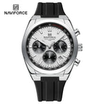 NAVIFORCE Herrenuhren, multifunktionaler Chronograph, Silikonarmband, leuchtende Zeiger, 3ATM wasserdicht, hochwertiges Original für Herren - flohmarkt-deutschland.shop