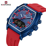 NAVIFORCE Luxus herren Uhren Sport Quarzuhr Männer LCD Dual Display Wasserdicht Leucht Mann Armbanduhr 2025, Relogio Masculino - flohmarkt-deutschland.shop