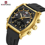 NAVIFORCE Luxus herren Uhren Sport Quarzuhr Männer LCD Dual Display Wasserdicht Leucht Mann Armbanduhr 2025, Relogio Masculino - flohmarkt-deutschland.shop