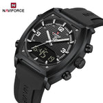 NAVIFORCE Luxus herren Uhren Sport Quarzuhr Männer LCD Dual Display Wasserdicht Leucht Mann Armbanduhr 2025, Relogio Masculino - flohmarkt-deutschland.shop