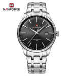 NAVIFORCE Luxus männer Kalender Uhren Wasserdicht Mode Business Edelstahl Armband Quarz Armbanduhren Relogio Masculino - flohmarkt-deutschland.shop