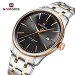 NAVIFORCE Luxus männer Kalender Uhren Wasserdicht Mode Business Edelstahl Armband Quarz Armbanduhren Relogio Masculino - flohmarkt-deutschland.shop
