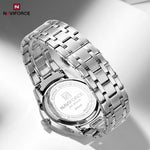 NAVIFORCE Luxus männer Kalender Uhren Wasserdicht Mode Business Edelstahl Armband Quarz Armbanduhren Relogio Masculino - flohmarkt-deutschland.shop