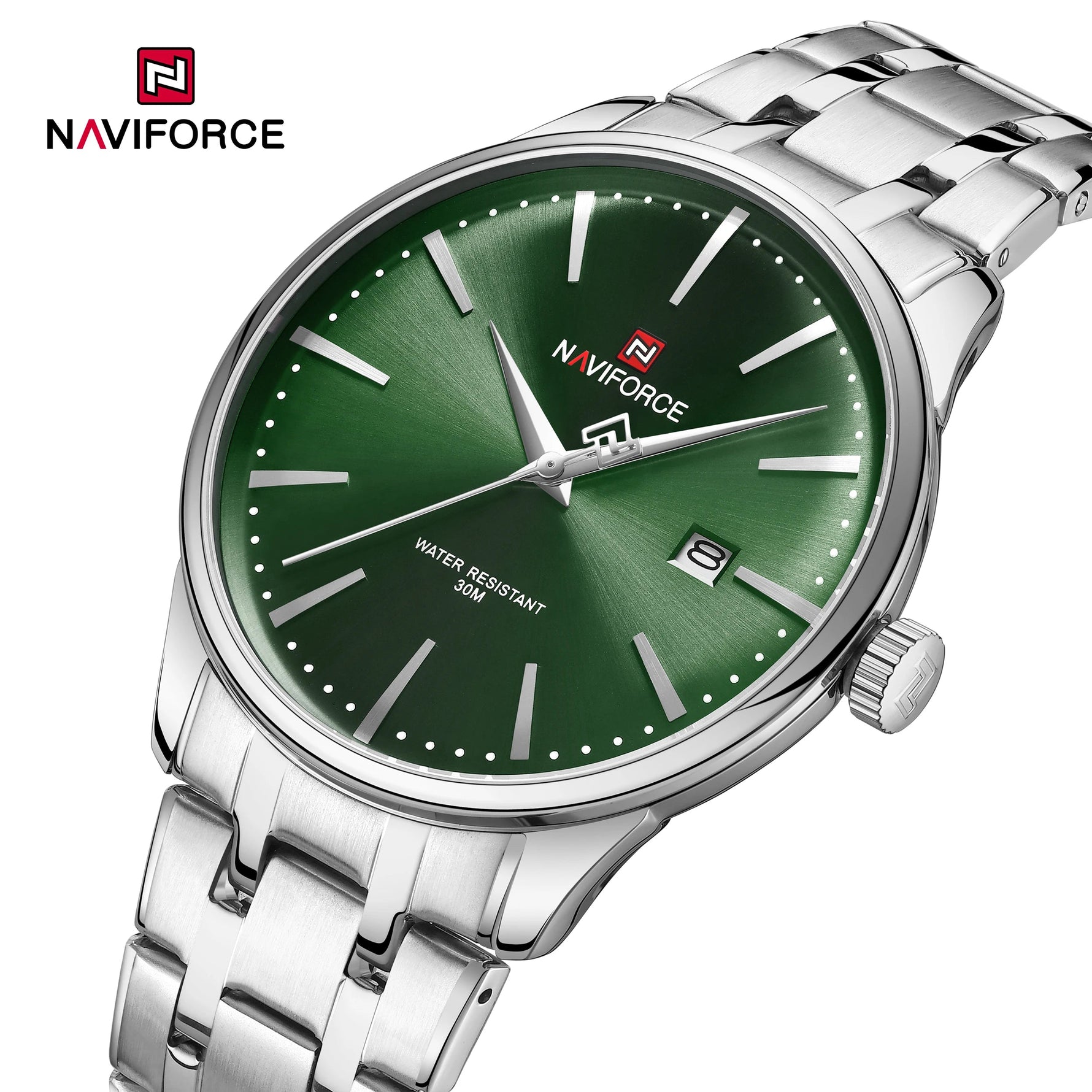 NAVIFORCE Luxus männer Kalender Uhren Wasserdicht Mode Business Edelstahl Armband Quarz Armbanduhren Relogio Masculino - flohmarkt-deutschland.shop