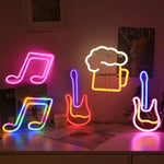 Neonlicht Musiknote LED Wanddeko USB Batterie Bar Nachtlicht - flohmarkt-deutschland.shop