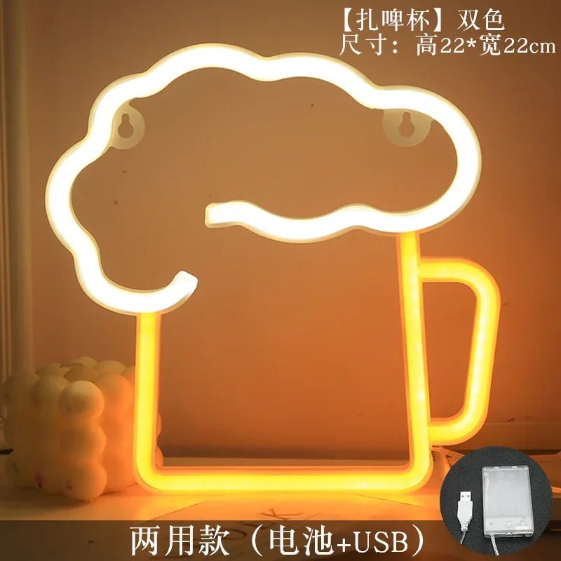Neonlicht Musiknote LED Wanddeko USB Batterie Bar Nachtlicht - flohmarkt-deutschland.shop