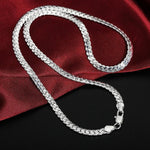 Neue 20-60 cm Silber Farbe Überzogene Luxus Marke Design Edle 6mm Halskette Kette Für Frau Männer Mode hochzeit Engagement Schmuck - flohmarkt-deutschland.shop