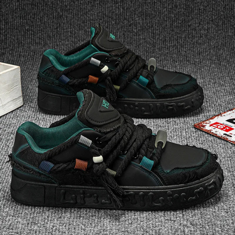 Neue Ankunft Designer Straße Sneaker Herrenmode Sportschuhe Mann Graffiti Persönlichkeit Sneaker Fancy Skateboard Hip Hop Schuhe - flohmarkt-deutschland.shop