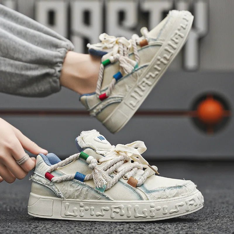 Neue Ankunft Designer Straße Sneaker Herrenmode Sportschuhe Mann Graffiti Persönlichkeit Sneaker Fancy Skateboard Hip Hop Schuhe - flohmarkt-deutschland.shop