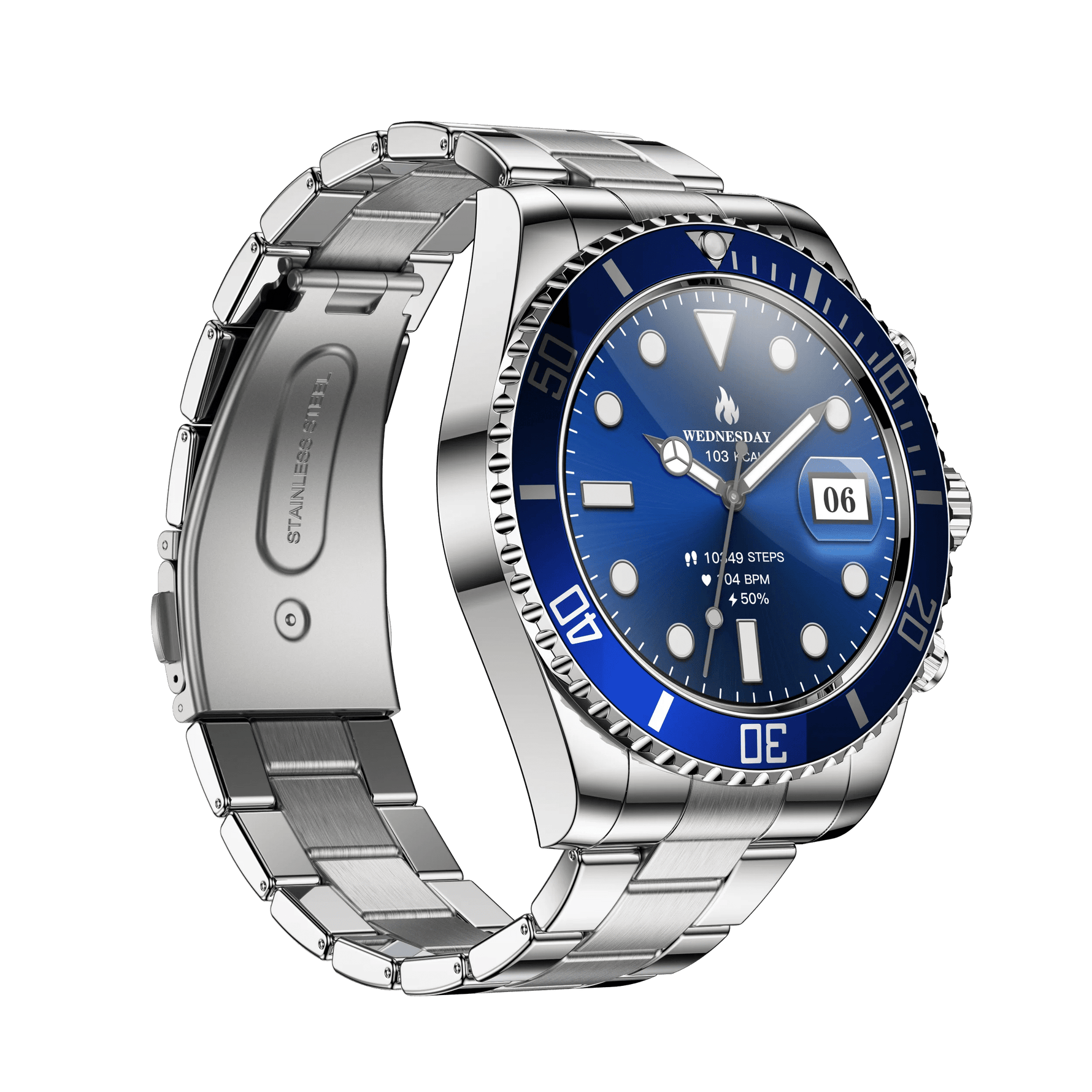 Neue DM18 Smartwatch, Green Submariner Premium Herren-Smartwatch Luxus Bluetooth-Telefonie Sport Fitness IP68 wasserdichte Uhr - flohmarkt-deutschland.shop