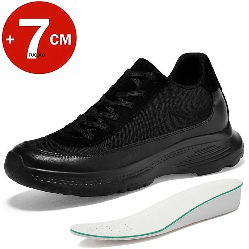 Neue Herren Multi-Material-Splicing-Elevator-Schuhe 7CM Unsichtbare Höhenerhöhung Freizeitschuhe Atmungsaktiv Leichtgewichtig Dicke Sohle - flohmarkt-deutschland.shop