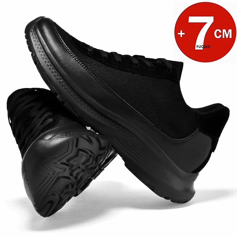 Neue Herren Multi-Material-Splicing-Elevator-Schuhe 7CM Unsichtbare Höhenerhöhung Freizeitschuhe Atmungsaktiv Leichtgewichtig Dicke Sohle - flohmarkt-deutschland.shop