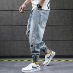 neue Hip Hop Harem Jeans Hosen Männer Lose Jogger Denim Casual Jogginghose Korea Knöchel Länge Hosen Streetwear Männliche Kleidung - flohmarkt-deutschland.shop