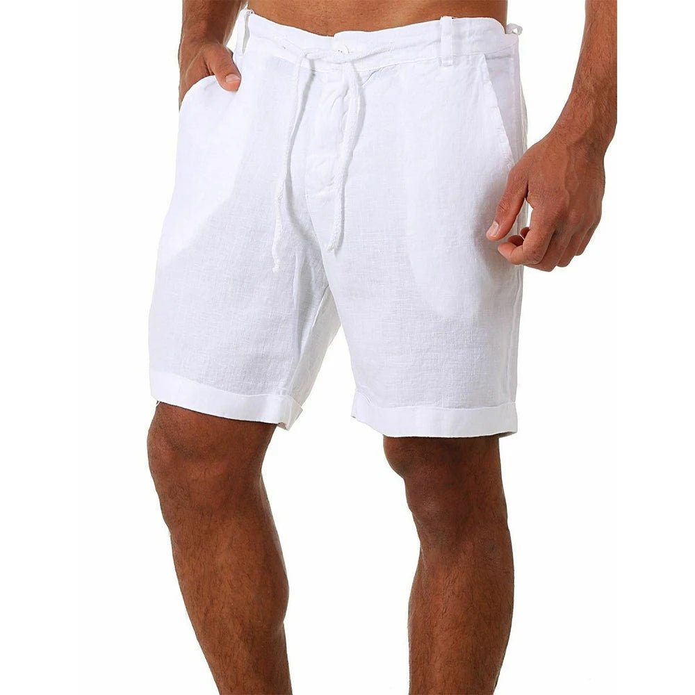 Neue Männer Baumwolle Leinen shorts Hosen Männlichen Sommer Atmungs Einfarbig Leinen Hosen Fitness Streetwear S-4XL - flohmarkt-deutschland.shop