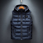 Neue Mit Kapuze Casual Weste Jacke für Männer Herbst Winter Warm Ärmel Jacke Mode Komfortable Zipper Weste Plus Größe M-6XL - flohmarkt-deutschland.shop