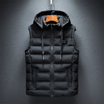 Neue Mit Kapuze Casual Weste Jacke für Männer Herbst Winter Warm Ärmel Jacke Mode Komfortable Zipper Weste Plus Größe M-6XL - flohmarkt-deutschland.shop