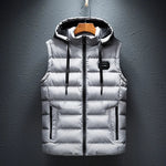 Neue Mit Kapuze Casual Weste Jacke für Männer Herbst Winter Warm Ärmel Jacke Mode Komfortable Zipper Weste Plus Größe M-6XL - flohmarkt-deutschland.shop