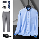 Neue Mode Frühjahr Elastische Nicht-eisen Langarm-shirt Männer der Jugend Kristall Taste Patchwork Kragen Nicht Baumwolle Business hemd Männer - flohmarkt-deutschland.shop