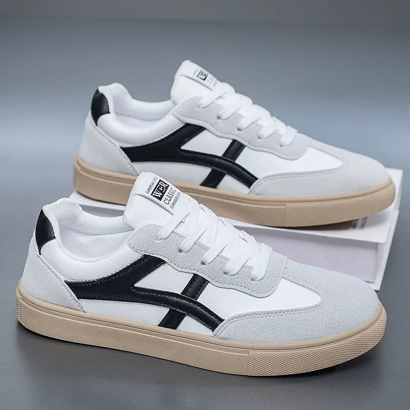 Neue Retro-Herren-Freizeitsportschuhe, rutschfeste weiße Schuhe, Boardschuhe, Schuh der deutschen Armee - flohmarkt-deutschland.shop