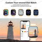Neue Smartwatch 2,01 Zoll HD-Display Antwort Anruf machen Nachricht Vorschau Sportmodi Smartwatch DIY Zifferblatt Wettervorhersage Männer Frauen - flohmarkt-deutschland.shop