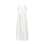 Neues elegantes Damen-Midikleid aus Seidensatin mit sexy Rückenausschnitt für Partys. - flohmarkt-deutschland.shop