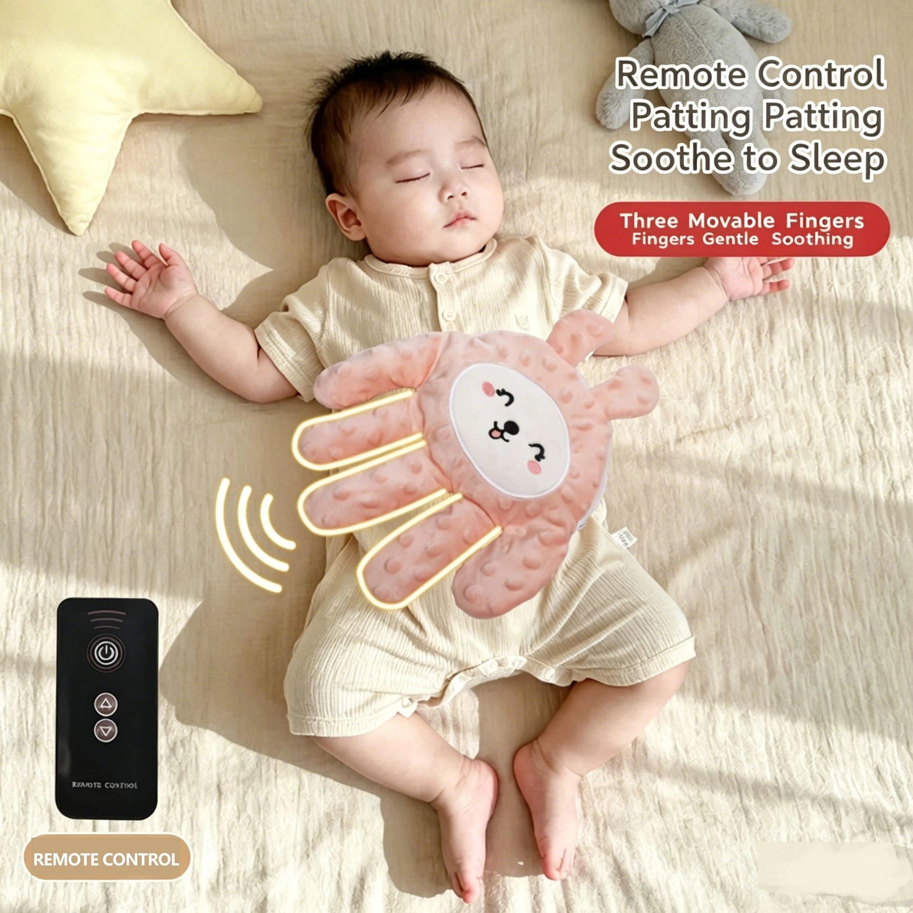 Neugeborenen-Körperkissen für Babys, Schlafhilfe, Handflächenkissen für 0 bis 3 Monate, beruhigender Schlaf, Fernbedienung, Kleinkind - flohmarkt-deutschland.shop