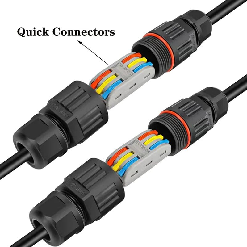 New 2/1PC IP68 Waterproof Joint Wire Quick Connection Connector 2/3 Pin Solder Less LED Lamp Wiring Outdoor Rainproof Terminal - flohmarkt-deutschland.shop